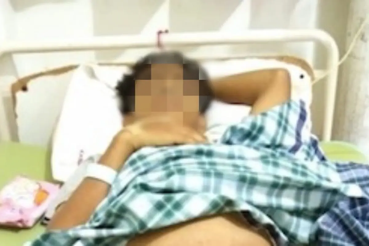SM, saat menjalani perawatan di Rumah Sakit (Fauzan/Liputan6.com)
