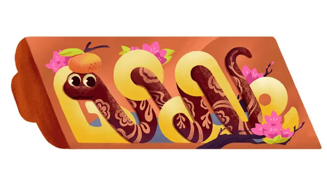 Google Doodle Rayakan Tahun Ular dengan Sentuhann Game Klasik