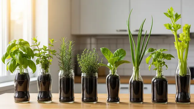 Kebun Herbal Mini di Botol Kaca Bekas