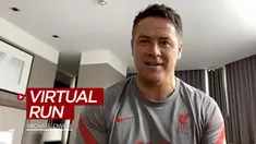 Berita video legenda Liverpool, Michael Owen, memberi jawaban saat ditanya terkait virtual run. Apakah ia pernah mencobanya?