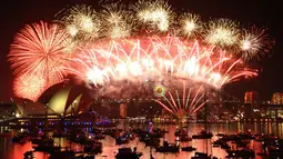 Ingin melihat pertunjukan kembang api termegah saat tahun baru? Datanglah ke Sydney Harbour, Australia. Pesta kembang api dengan budget yang fantastis ini melibatkan 6 kapal di sekitar jembatan Sydney Harbour. (st.pixanews.com)
