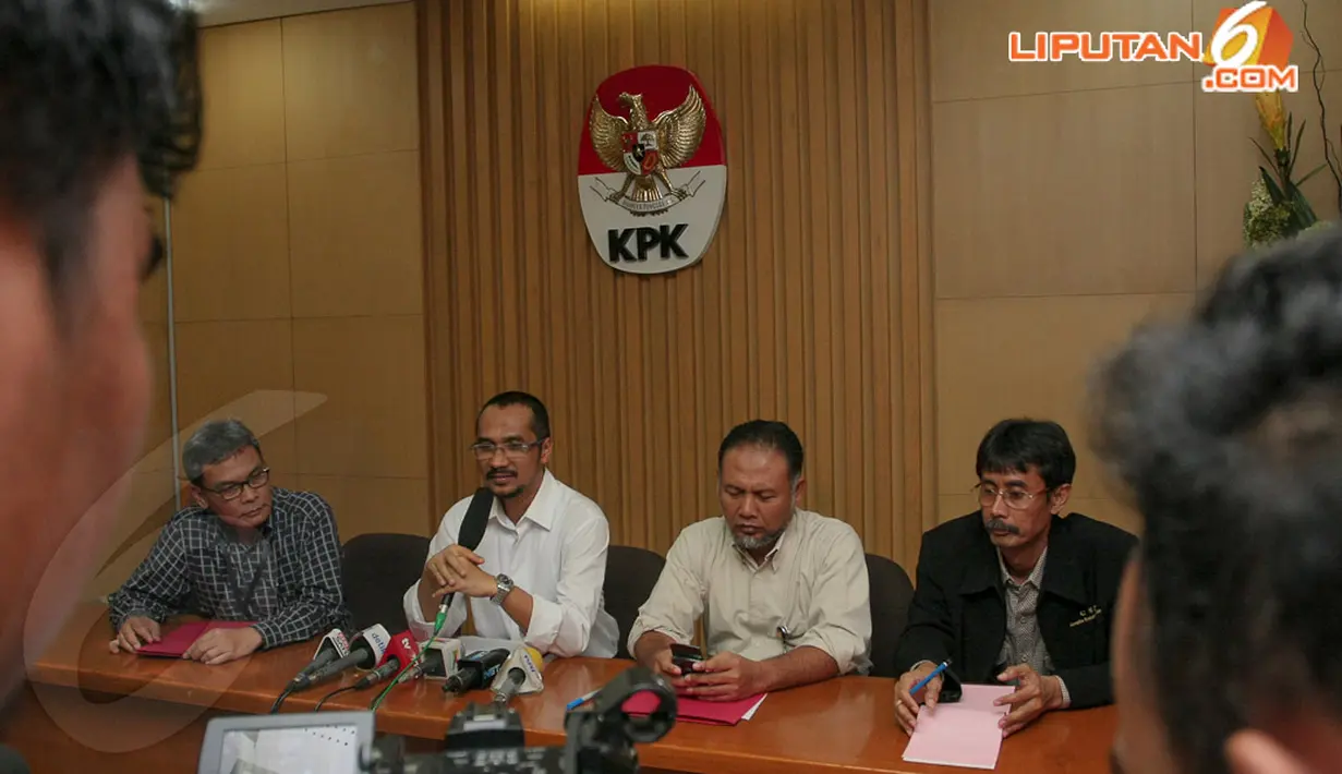 Komisi Pemberantasan Korupsi (KPK) menetapkan Ketua Badan Pemeriksa Keuangan (BPK) Hadi Poernomo sebagai tersangka, Jakarta,Senin (21/4/2014) (Liputan6.com/Faizal Fanani).