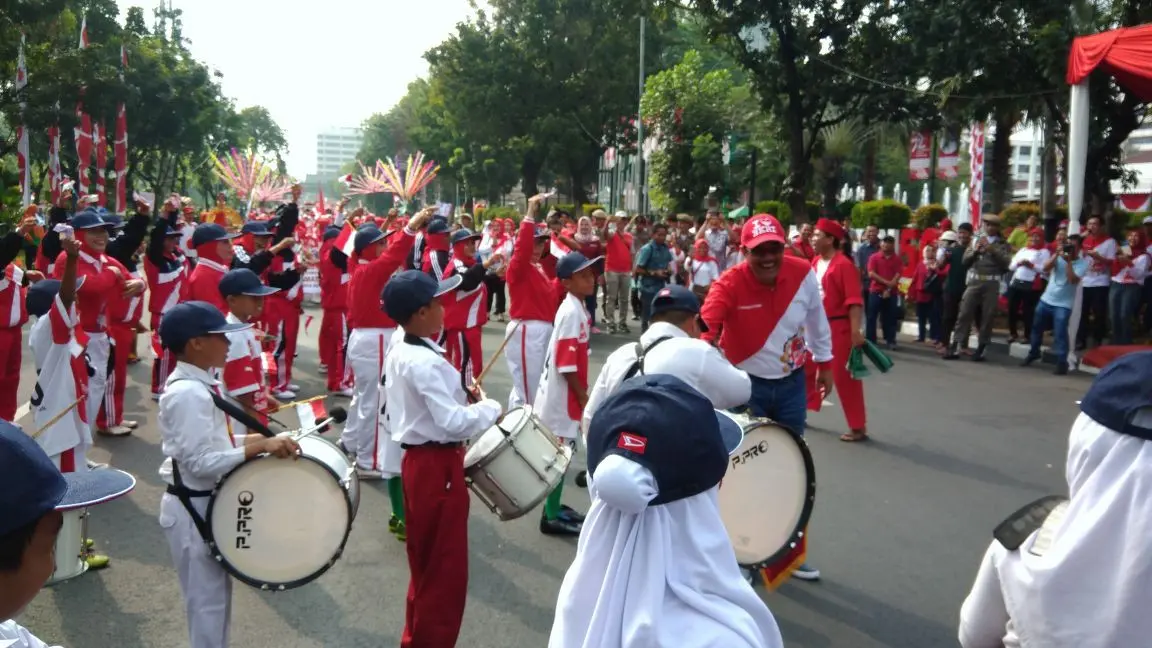 Serunya Parade RPTRA Jakarta. (Liputan6.com/Ahmad Romadoni)