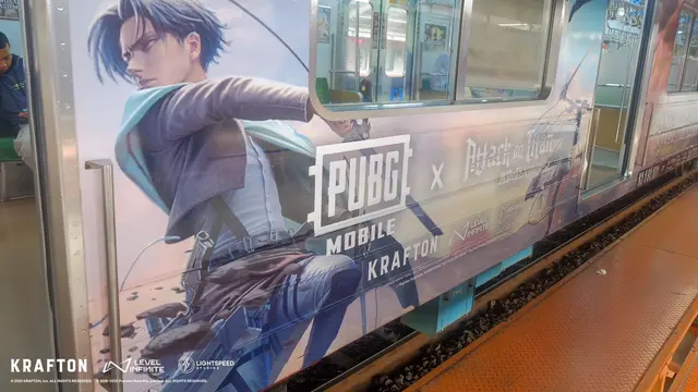 Kolaborasi PUBG Mobile dan Attack on Titan menghiasi gerbong KRL Jabodetabek
