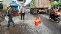 Lokasi Kecelakaan Pengendara Motor Tewas Terlindas Truk Kontainer di Pademangan (Tim Humas Polda Metro Jaya)