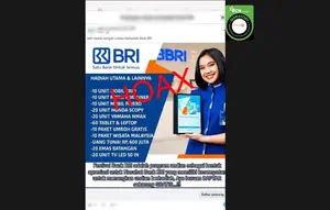 Cek Fakta: Hoaks Link Pendaftaran Undian Berhadiah Bank BRI