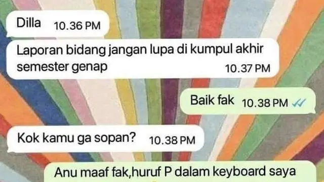 6 Chat Typo Guru dan Murid Ini Bikin Ngakak, Makna Pesannya Kocak