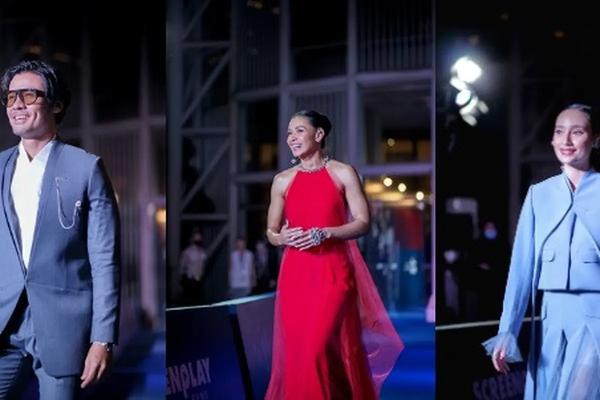 Chicco Jerikho, Adinia Wirasti, Tatjana Saphira di Gala Premiere serial "Mendua". (Foto: Disney+ Hotstar)
