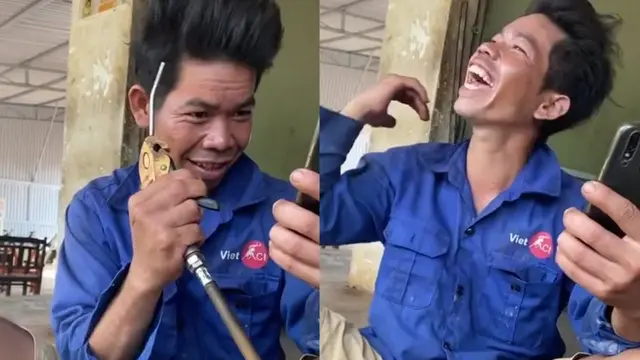Bermodalkan Pompa Angin, Pria Ini Ubah Gaya Rambut Jadi Super Kece