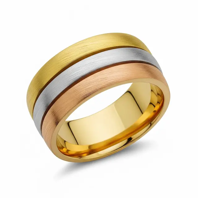 Model Cincin Emas Tiga Warna