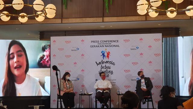 Prilly Latuconsina didapuk sebagai pembicara dalam Webinar Indonesia Bebas Stunting 2030 yang digelar pada 8 April 2021 (ist)