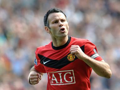 Giggs bergabung dengan akademi Manchester United pada usia 14 tahun setelah ditemukan oleh seorang tukang susu yang melihat bakat hebatnya pada tahun 1987. (AFP/Paul Ellis)