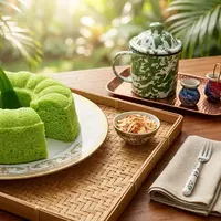 Resep Bolu Jadul Pandan Kukus. (AI Generated)
