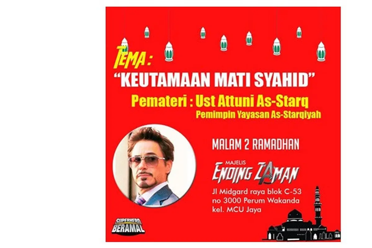 Begini Jadinya Kalau 7 Superhero Avengers Jadi Pemateri Kajian Ramadan