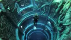 Seorang penyelam menyelam di Deep Dive Dubai, Dubai, Uni Emirat Arab, 10 Juli 2021. Deep Dive Dubai adalah kolam renang terdalam di dunia. (GIUSEPPE CACACE/AFP)