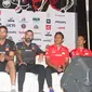 Para legenda pemain, John Arne Riise, David James, Robert Pires, Bima Sakti dan Kurniawan Dwi Yulianto. (Foto ABELDA GUNAWAN)