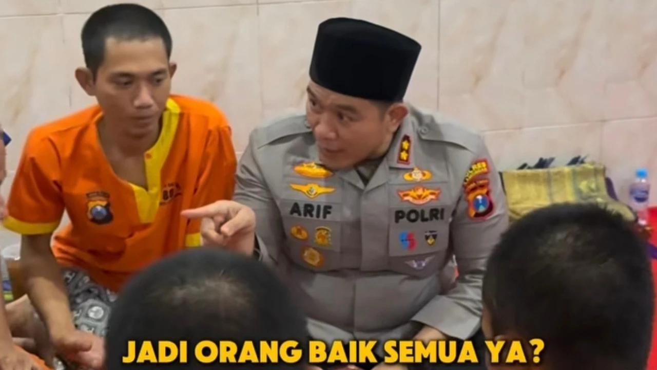 Momen Kapolres Lamongan AKBP Arif Fazlurrahman Buka Puasa Bareng Tahanan, Makan Satu Nampan Nasi Kebuli