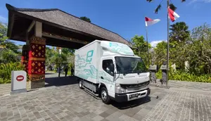 Fuso eCanter di Bali. (Septian/Liputan6.com)