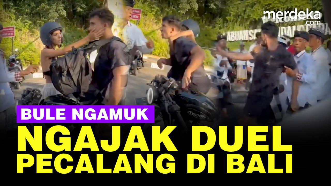 VIDEO: Heboh, Bule Ngamuk Tantang Duel Pecalang Bali saat Upacara Melasti