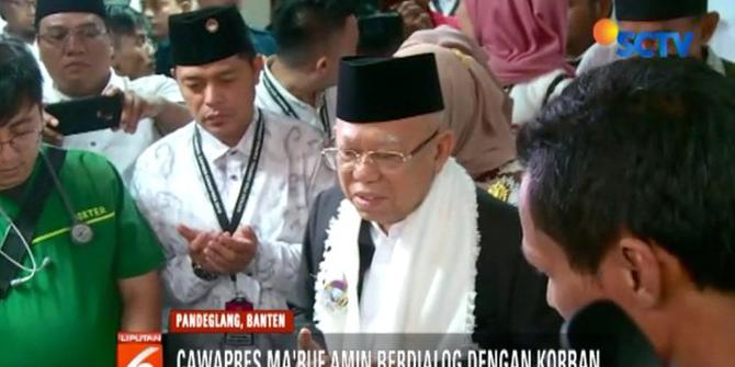 Doa Ma'ruf Amin untuk Korban Tsunami di Banten