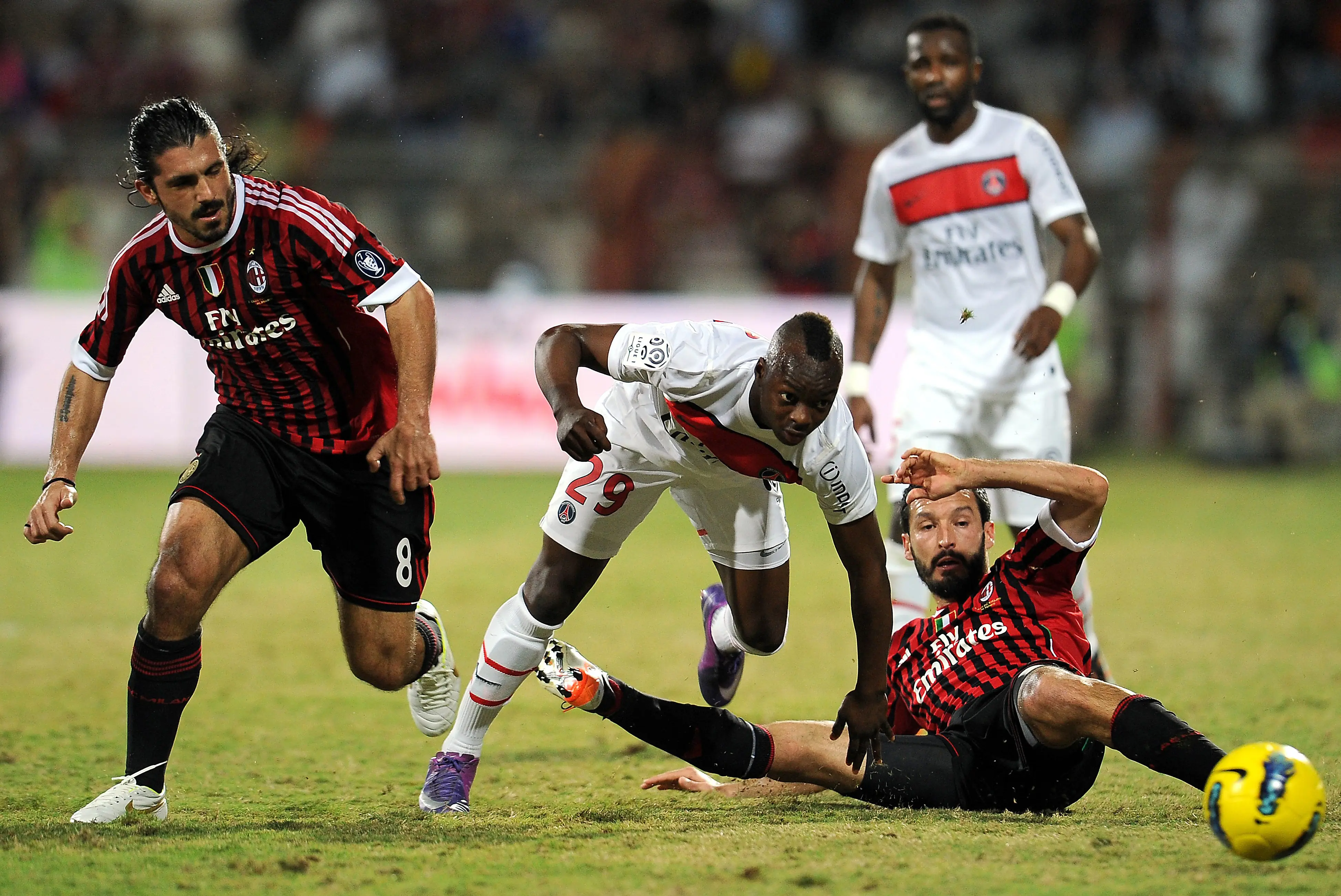 Gennaro Gattuso saat masih membela AC Milan sebagai pemain. (AFP/Frank Fife)