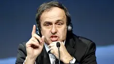 UEFA President Michel Platini speaks during the final press conference at the 33rd ordinary congress of the European football federation in Copenhagen on March 25, 2009. AFP PHOTO/Keld Navntoft