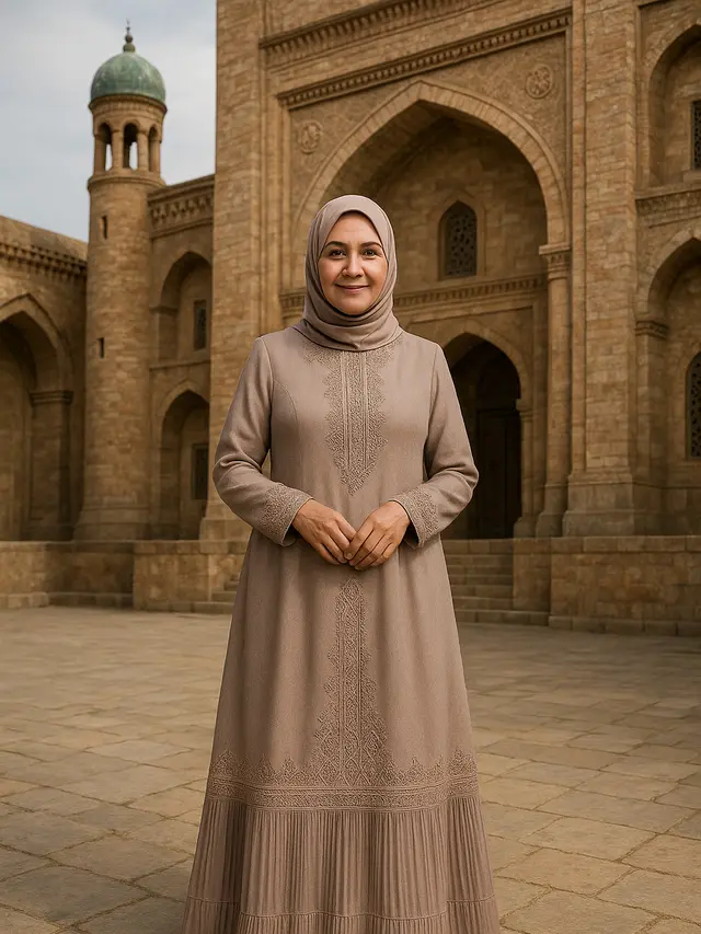 Gamis Elegan untuk Ibu-Ibu Usia 50-an