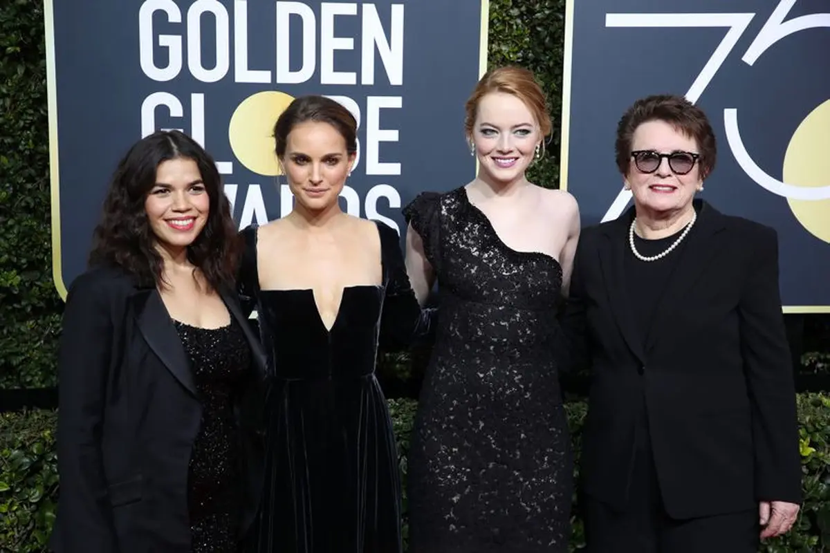 [Bintang] Hitam Menawan, Eksisnya Gaya Seleb di Golden Globe Awards 2018