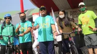 DKN Garda Bangsa menggelar Fun Bike To Nation dalam rangka meriahkan Harlah PKB Ke -22 di Gedung DPR RI. (Istimewa)