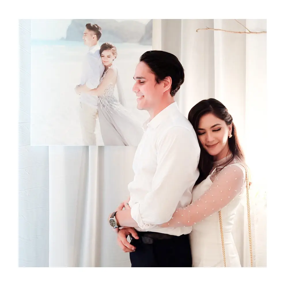 Jessica Mila dan Mischa ikuti pose prewedding Marcel Chandrawinata - Deasy Priscilla. [foto: instagram/jscmila]