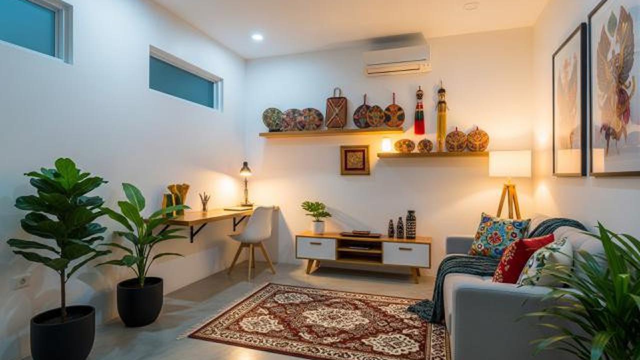 Pencahayaan Layered yang Strategis (Cahaya Buatan)/Desain Rumah Kecil Tetap Terang Tanpa Banyak Jendela (Sumber: gemini.com)