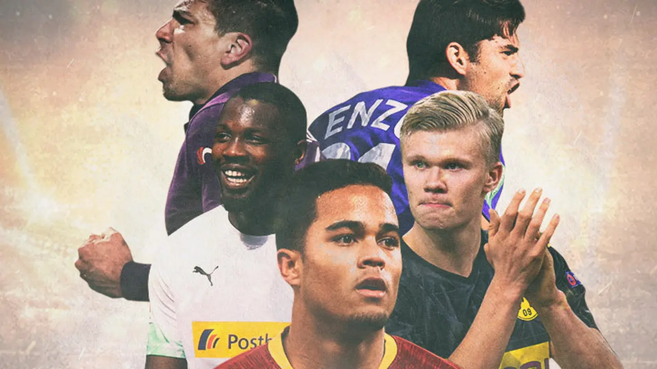 Ilustrasi Pemain Marcus Thuram, Justin Kluivert, Enzo Zidane, Giovanni Simeone, Erling Haaland