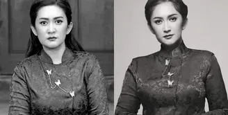 Nafa Urbach berhasil memukau penggemar dengan penampilan terbarunya dibalut kebaya janggan. [@nafaurbach]