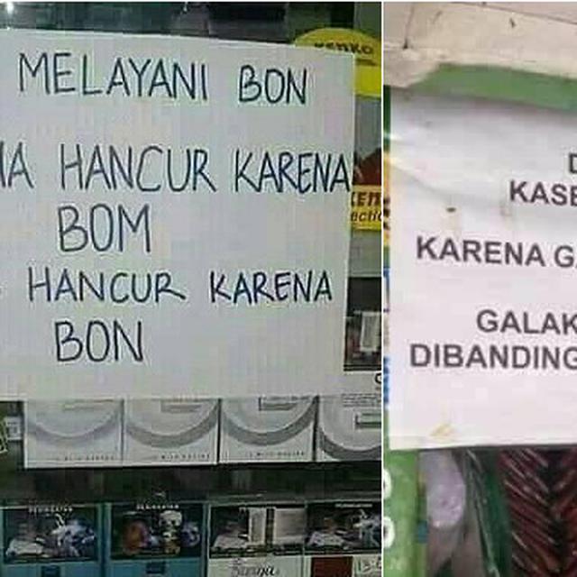 Top 3 Spanduk Warung Paling Nyeleneh 9 Cuitan Kocak Percuma Kuliah Citizen6 Liputan6 Com