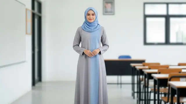 Model Gamis Kerja Guru Terbaru 2025