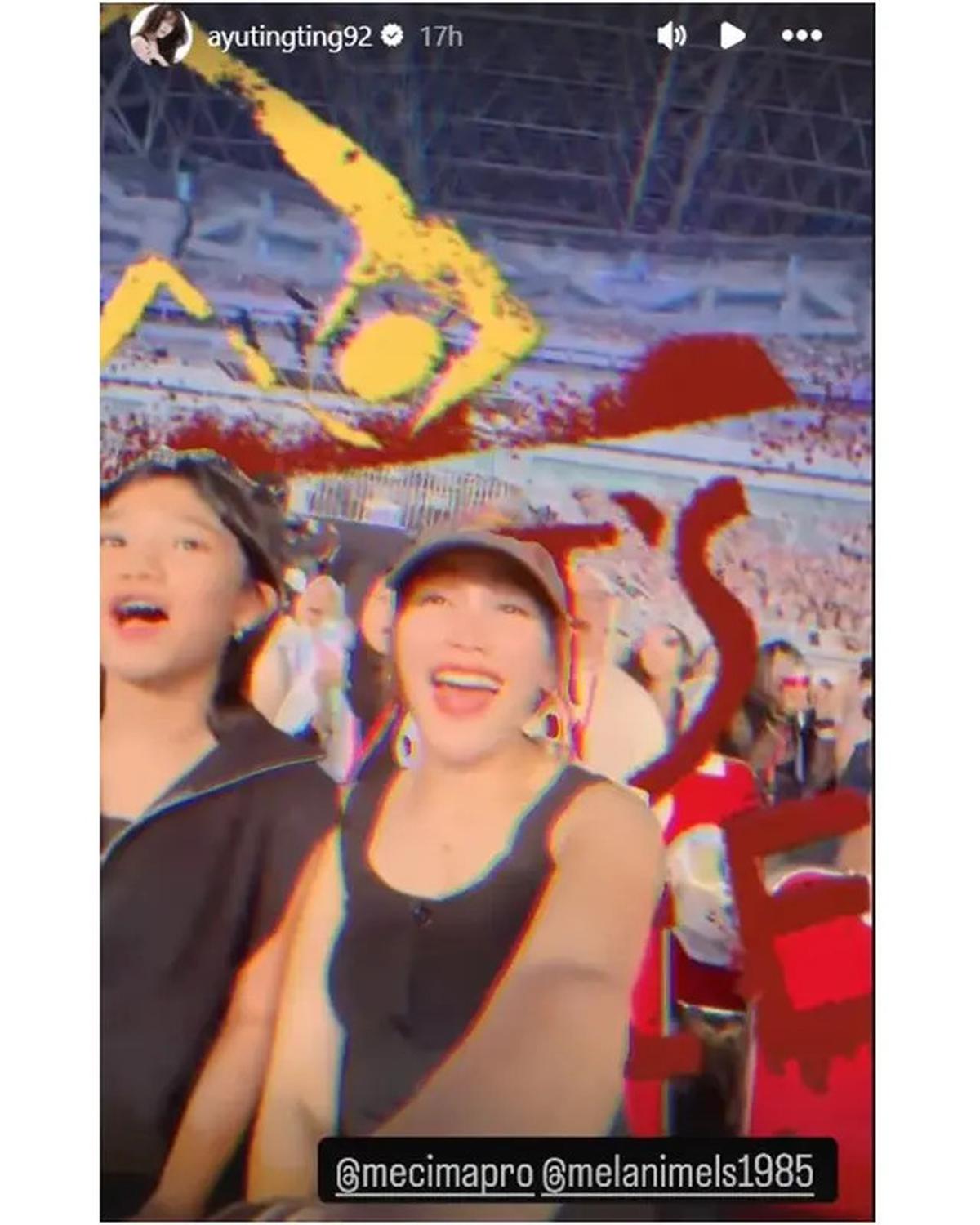 6 Potret Ayu Ting Ting dan Bilqis Nonton Konser SEVENTEEN, Senang Dapat Kursi Depan