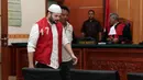 Sidang keterlibatan narkoba Ridho Rhoma kembali di gelar di Pengadilan Negeri Jakarta Barat Selasa (25/7). Pada sidang keempat kali ini, Ridho terlihat lebih tenang. Sidang kali ini beragendakan putusan sela. (Deki prayoga/Bintang.com)