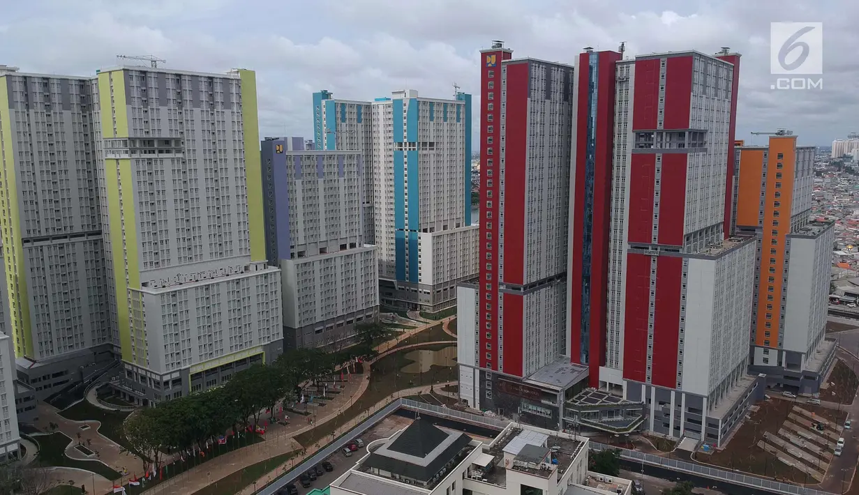 Foto areal suasana Wisma Atlet di Kemayoran, Jakarta, Kamis (1/3). 3 tower di Blok C2 dengan jumlah unit 1.932 unit yang menampung 5.796 orang. (Liputan6.com/Arya Manggala)