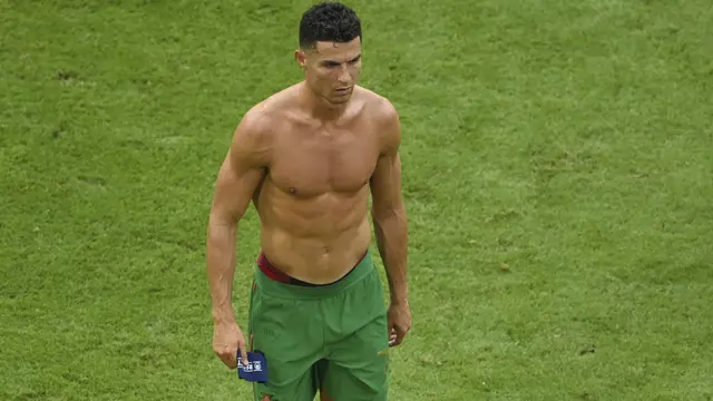Ekspresi Ronaldo Usai Dibantai Jerman