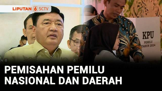 Pemerintah saat ini tengah membahas soal putusan Mahkamah Konstitusi yang memisahkan pelaksanaan pemilihan umum nasional dan daerah mulai 2029. Menurut Menkopolkam, Budi Gunawan, putusan itu akan membawa sejumlah dampak.