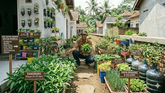 Cara Membuat Lorong Sayur Hijau di Samping Rumah Subsidi