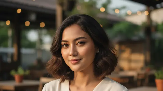 Chin-Length Wavy Bob (Gemini AI)
