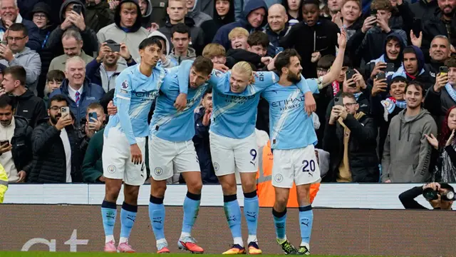 Foto: Erling Haaland Ngamuk, Manchester City Permalukan MU di Liga Inggris