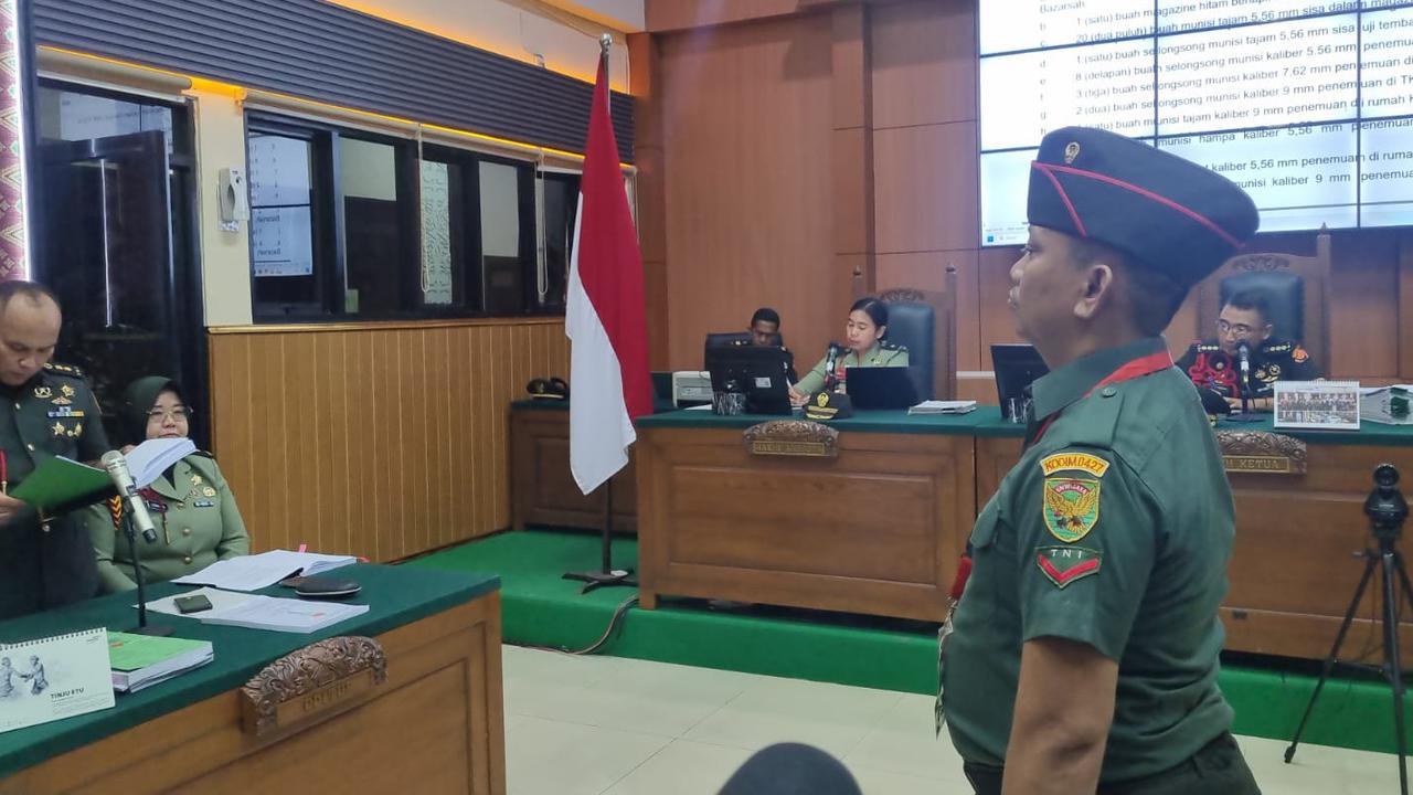 Tembak Mati 3 Polisi di Lampung, Kopda Bazarsah Dituntut Hukuman Mati dan Dipecat dari TNI