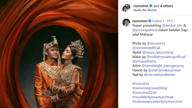 Pemotretan Preweddin Asnawi Mangkualam dan Yuriska Patricia (credit: RIO MOTRET)