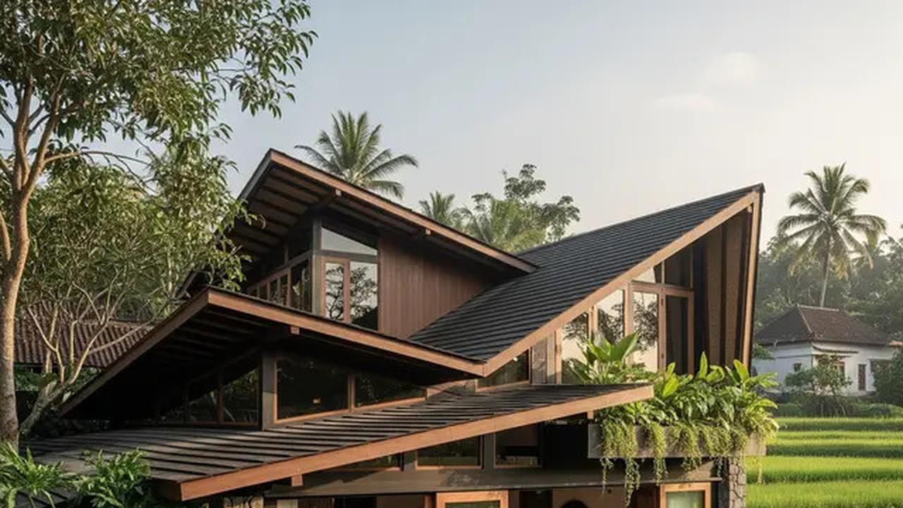 7 Model Rumah Sederhana Tapi Mewah dengan Atap Modern 2025 yang Cocok untuk Tinggal di Desa