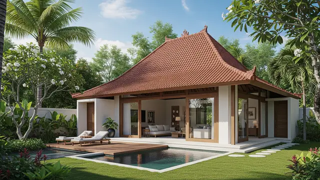 Pesona Fasad Rumah Bali Modern