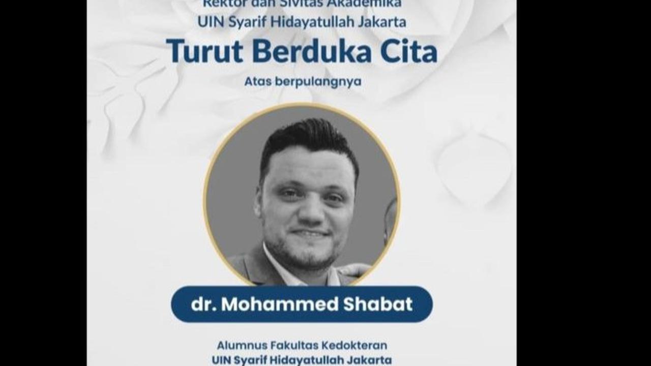 Innalillahi Wainnailaihi Rojiun, Dokter Lulusan UIN Jakarta Gugur Bersama Keluarga Saat Jadi Relawan di Gaza