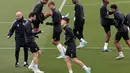 Madrid akan memastikan diri lolos dengan dua laga tersisa jika mereka mengalahkan Braga di Bernabeu nanti. (Thomas COEX / AFP)