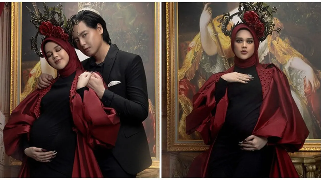 7 Gaya Cut Meyriska Kembali Lakukan Maternity Shoot, Menawan Bertema Klasik